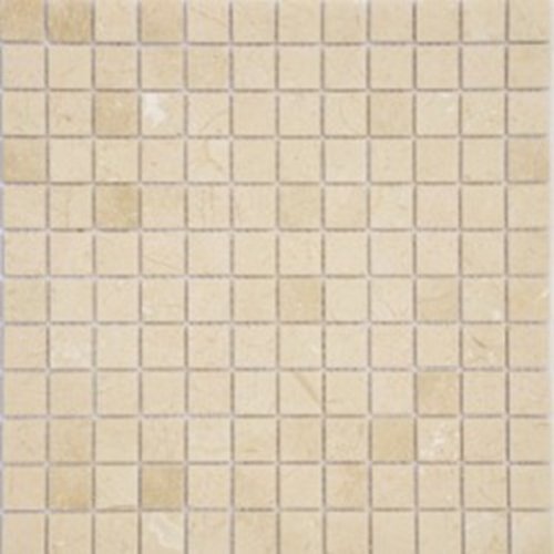 Мозаика Marble Mosaic Square 23x23 Crema Marfil Mat 30x30 бежевая матовая под камень, чип 23x23 квадратный