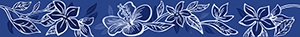 Бордюр Kerlife Elissa Blu Fiore 50.5x6.2 синий глянцевый