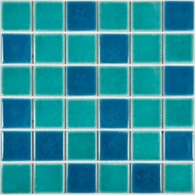 Мозаика NSmosaic PORCELAIN PW4848-16 306х306 голубая глянцевая