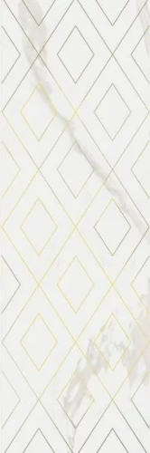 Декоративная плитка Kerama Marazzi OS\A272\13124TR Алентежу 30х89.5 (9 мм) белая матовая под мрамор / геометрия