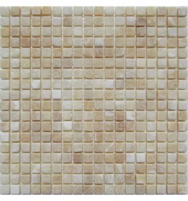 Мозаика FK Marble 30084 Classic Mosaic Onyx Yellow M073-15-8T 30.5x30.5 бежевая матовая