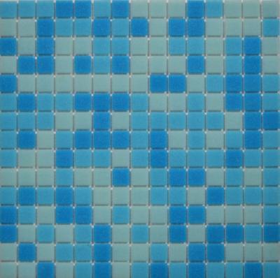 Мозаика ТОНОМОЗАИК ООО стеклянная и стеклянная с камнем CSJ 3232.7х32.7х4 чип 20х20 (0.107м) голубая полированная