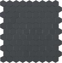 Мозаика Vidrepur Nordic Hex № 908 (на сетке) 30.7x31.7 темно-серая глянцевая моноколор, чип гексагон