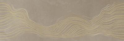 Декор Delacora DW15SPH21 Baffin Beige 75x25 золотой матовый узоры