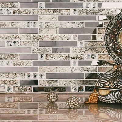 Мозаика Orro mosaic SMOKEY BEIGE 30x30 микс бежевая/коричневая глянцевая, чип квадратный/прямоугольный