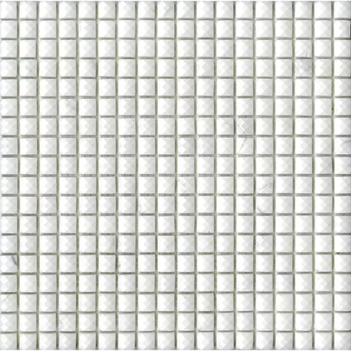 Мозаика Marble Mosaic Square 15x15 Diamond Persian White 30.5x30.5 белая полированная моноколор, чип 15x15 квадратный