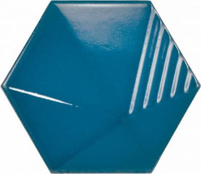 Настенная плитка Equipe 23839 Magical 12.4x10.7 синяя глянцевая 3d узор / моноколор