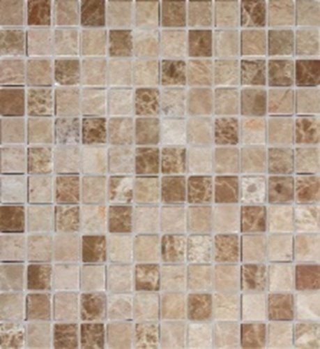 Мозаика Marble Mosaic Mosaic square 48X48 Emperador Light Pol 30.5x30.5 коричневая полированная под камень, чип 48x48 квадратный
