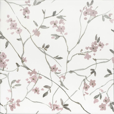 Декор Kerama Marazzi VT/A456/5009 Весна 5 20x20 белый матовый с флористикой