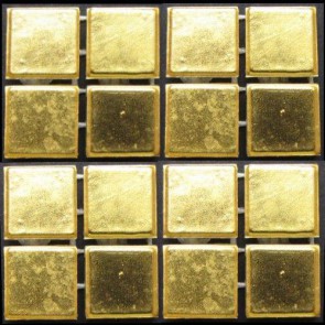 Мозаика ROSE MOSAIC GBS 01G Gold (размер чипа 15x15 мм) 31.8x31.8 золотая полированная под металл