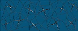 Декоративная плитка Azori 587082002 Декор Vela Indigo Stella 20.1x50.5 синий глазурованная глянцевая узоры