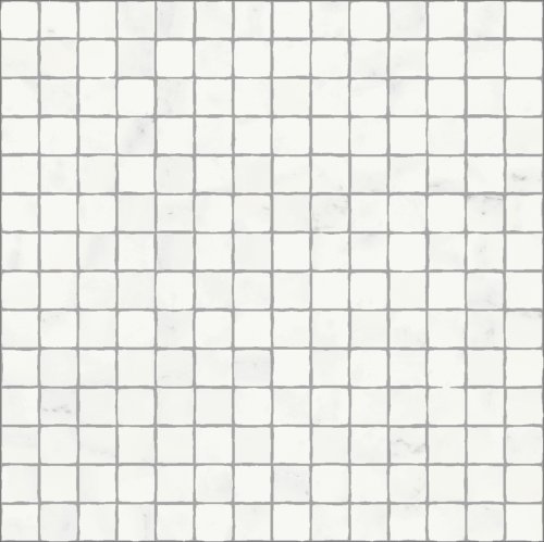 Мозаика Italon 620110000119 Шарм Делюкс Микеланжело Сплит / Charme Delux Michelangelo Mosaico Split 30x30 белая патинированная под мрамор, чип квадратный