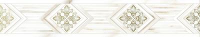 Бордюр Global Tile 10200000102 Calacatta Gold 40x7.5 бежевый глянцевый с орнаментом