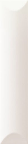Настенная плитка Ava La Fabbrica 192111 Up Cuscino White  Glossy 5x25 белая глянцевая моноколор выпуклая