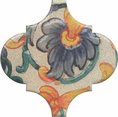 Декор Kerama Marazzi OP\A162\65000 Арабески котто 6.5x6.5 бежевый матовый флористика