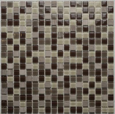 Мозаика Orro mosaic GEOLOGIE 13 30x30 микс бежевая/коричневая глянцевая, чип 15x15 квадратный