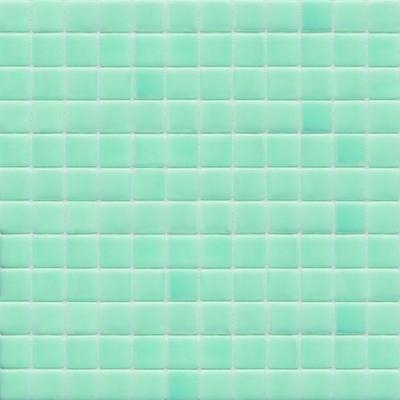 Мозаика Vidrepur Colors 510 (на бумаге) 31.7х31.7 бирюзовая глянцевая моноколор, чип 25x25 квадратный