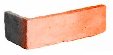 Угловой элемент Zikkurat Машук 1-05-00 14x28 оранжевый рельефный под кирпич