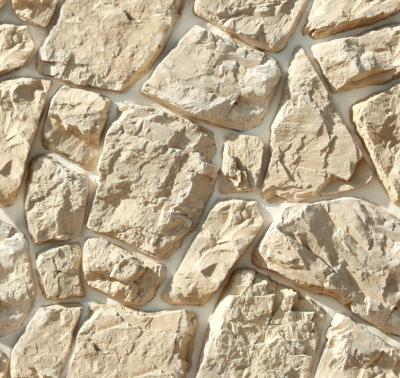 Камень искусственный White Hills 610-10 Рока 4.5x10.5 / 55x30 / вариативный размер бежевый рельефный / матовый