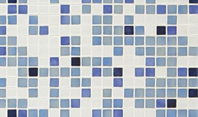 Мозаика Ezarri Растяжка Azul №3 49.5x49.5 голубая глянцевая