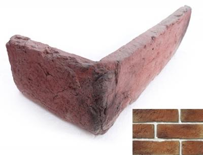 Угловой элемент Zikkurat Эскориал 1-41-20 6x19 коричневый рельефный под кирпич