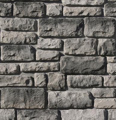 Камень искусственный White Hills 500-80 Данвеган 10x6 / 58x15 / вариативный размер серый рельефный / матовый