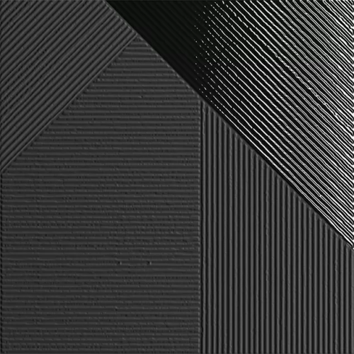Декор Italon 600010002268 Play Steel  / Плэй Стил 30x30 черный матовый полосы