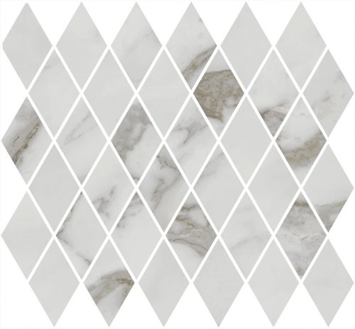 Мозаика Kerama Marazzi T054\48016 Монте Тиберио 35x37.5 бежевая глянцевая под мрамор, чип ромб