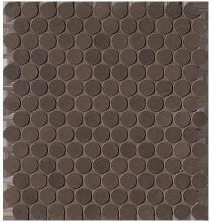 Керамогранит Fap Ceramiche fNSW Milano&Floor Corten Round Mosaico Matt 29.5x32.5 коричневый матовый под бетон