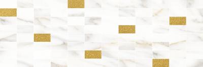 Декоративная плитка Laparet MM60157 х9999281049 Aragon 60x20 белый / золотой матовый под камень
