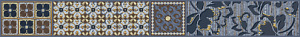 Бордюр Azori 582551004 Камлот Индиго Эйша 40.5x5 коричневый глазурованный глянцевый 