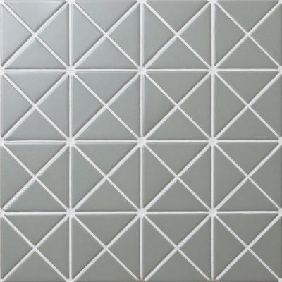 Мозаика Star Mosaic TR2-CH-P1 / С0003200 Albion Olive 25.9x25.9 серая матовая геометрия, чип 40x60 мм треугольный