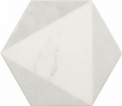 Керамогранит Equipe 23102 Carrara Hexagon Peak 20x17.5 белый глазурованный матовый под камень