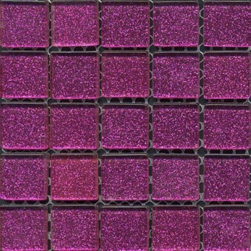 Мозаика Rose Mosaic F133 Shiny 32.7x32.7 фиолетовая глянцевая с искрящимся эффектом, чип 20x20 квадратный
