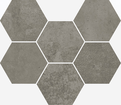Керамогранит Italon 620110000110 Терравива Дарк Мозаика Гексагон окрашенный в массе / Terraviva Dark Mosaico Hexagon 25X29