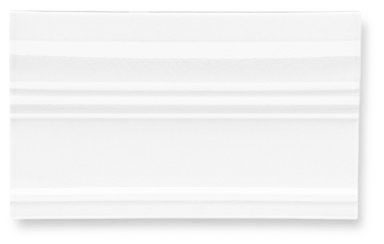 Бордюр Ceramiche Grazia FIN01 Boiserie 20x12 белый глянцевый/матовый моноколор с полосами