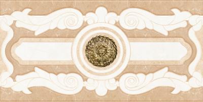Бордюр Eurotile Ceramica 82 Diamonds 29.5x15 бежевый глазурованный глянцевый классика