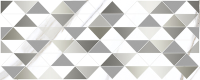 Декоративная плитка Laparet х9999284094 Aria fumo 50x20 серая глазурованная глянцевая под геометрию