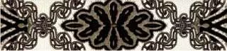 Бордюр Керамин Органза 27.5x6.2 чёрный глянцевый с орнаментом