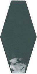 Настенная плитка APE Ceramica 07975-0006 Harlequin Dark Green 10x20 зеленая глянцевая моноколор