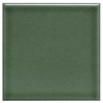 Настенная плитка Adex ADMO1023 Modernista Liso PB C/C Verde Oscuro 15x15 зеленая глянцевая моноколор / кракелюр