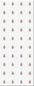 Декоративная плитка Azori 583162003 Chateau Mocca Lis 20.1x50.5 белая матовая с орнаментом