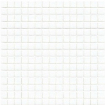 Мозаика ROSE MOSAIC A01 Matrix color 1 (размер чипа 10x10 мм) 31.8x31.8 белая глянцевая моноколор