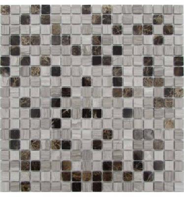 Мозаика FK Marble 35351 Mix Mosaic Dark Wooden 15-4P 30.5x30.5 микс полированная