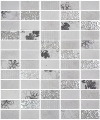 Мозаика Onix Marbelous Flower Malla 26.2х31.8 серая глазурованная глянцевая