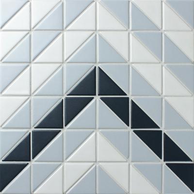 Мозаика Star Mosaic WAVE BLUE 25.9x25.9 голубая матовая, чип 60x40 треугольный