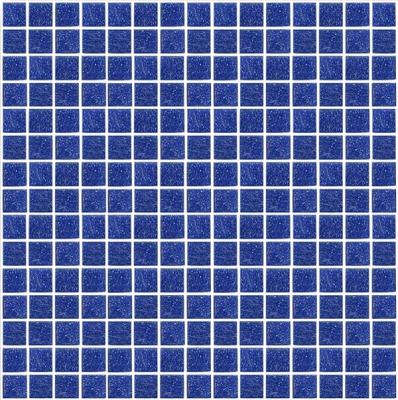 Мозаика ROSE MOSAIC A20 Matrix color 2+ (размер чипа 10x10 мм) 31.8x31.8 синяя глянцевая моноколор