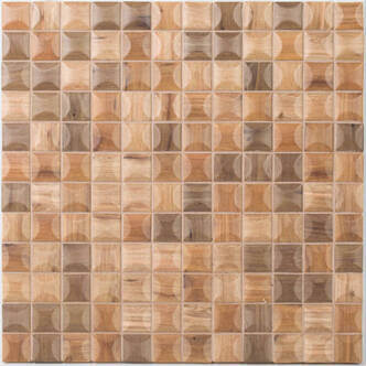 Мозаика Vidrepur С0002288 Wood Edna Dark Blend (на сетке) 31.7x31.7 коричневая глазурованная глянцевая под мозаику