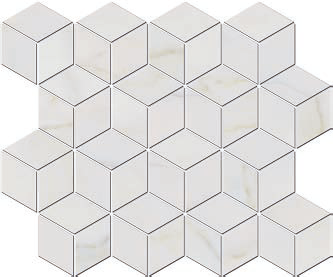 Декор Kerama Marazzi T017\14003 Греппи 45x37.5 белый глянцевый мозаика / под мрамор