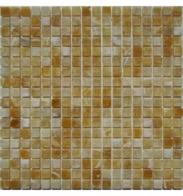 Мозаика FK Marble 30083 Classic Mosaic Onyx Yellow M073-15-8P 30.5x30.5 бежевая полированная